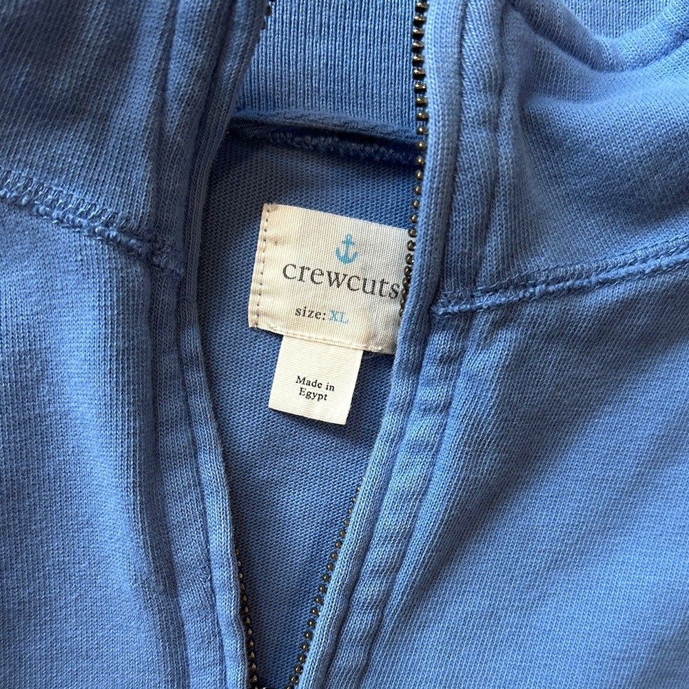 Crewcuts Blue Quarter-Zip Pullover Size XL - Picture 3 of 5